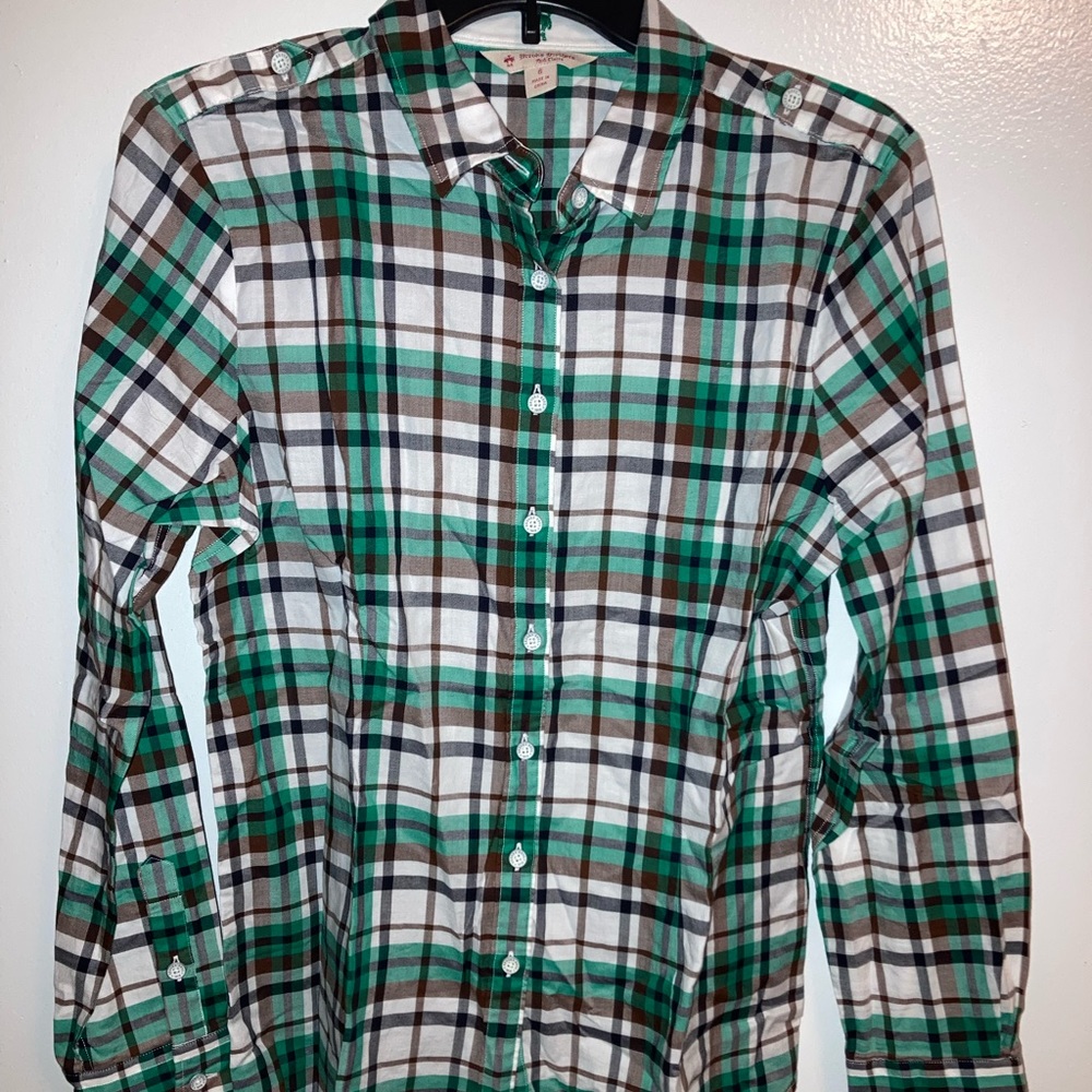 Brooks Brothers Red Fleece Button Down Dress Shirt Women’s Size 8